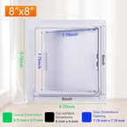 Suteck Plastic Access Panel for Drywall Ceiling 8 x 8 Inch Reinforced Plumbing Wall Access Doors Removable Hinged White