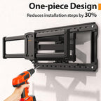 IWORKBOARD Full Motion 75 85 86 90 97'' TV Wall Mount Bracket, Loads 150 lbs Heavy Duty TV Mount, Swivel Tilt Extension Level, Complete Metal Bars & Wall Plate, up to 600x400mm VESA & 24'' Wood Studs