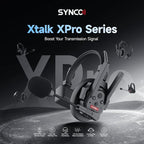 SYNCO XTalk Pro5 XPro X5 2.4GHz Wireless Headset Communication System Random Master Device 500m Operating Range Real-time Monitoring AI Noise Reduction Headset for Movie Shoot Live Show (5Pcs)