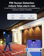 VORGUT Security Camera Outdoor Wireless, Dual Lens 2K (3MP+3MP) 355° PTZ Home Security WiFi Camera Outside Surveillance Indoor, 2.4G WiFi, PIR Human Detection, Auto Tracking, Color Night Vision, White