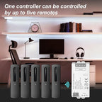 2.4GHz RF Single Color LED Strip Controller Remote Kit, Wireless Remote & Tuya Controller Dimmer with Group Control Adjust Brightness Touch Slide for PWM 2Pin COB LED Strip Light DC5V DC12V DC24V