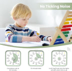 InfPokid Visual Timer for Kids with Pause Function, 60 Minute Countdown Timer for Kids Desk Study, Teaching, Kitchen Cooking, Office Meetings, Time Management for ADHD (White)