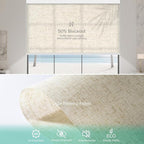 Kilonity Motorized Roller Shades, Light Filtering Remote Control Custom Window Shades Compatible with Alexa Google Assistant via RF Hub, Rechargeable Electric Blinds for Windows (Texture Beige)