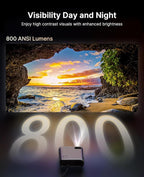 NexiGo PJ40 Pro Google TV Projector, Native 1080p, 4K Support, AI Image Enhancement, 800 ANSI Lumens, Smart Projector with Auto Keystone, 20 W Speakers, Backlit Remote, Wi-Fi & Bluetooth