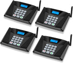 Intercoms Wireless for Home Hands Free, Upgrade Two Way Intercom 5300 Feet Range, Full Duplex Wireless Intercom System for Home Use, Home Communication System with Clear Sound(4 Packs, Black)