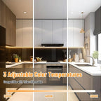 Snyloe 4 Pack 12" Under Cabinet Lighting for Kitchen, 8W 600LM, 3 Color Temperatures (3000K/4000K/5000K), Hardwired or Plug-in, 45° Rotatable Design, Linkable Up to 15 Units, YT-4208-10-4