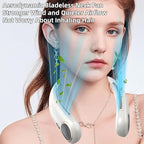 Kinhowly Portable Neck Fan,Hands Free Personal Wearable Bladeless Fan,6000mAh USB Rechargeable,360° Cooling,LED Display,4-Speeds,Birthday Gifts for Men Women Dad Mom,Valentines Day Gifts (Light grey)