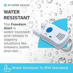 LogicMark Freedom Alert, Landline Personal Emergency Device, 2-Way Call with Family and Police for Home Safety, Device for Seniors and The Elderly