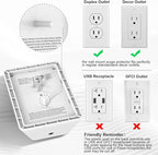 Multi Plug Outlet Surge Protector - Lvetek 3-Sided Power Strip with 5 Outlet Extender and 4 USB Ports(2 USB-C) and Night Light, USB Wall Charger for Home, Office, Travel, ETL Listed, White