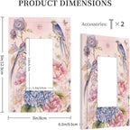 Bvtewkhz Floral Birds Morris 1 Gang Single Rocker Decorative Outlet Covers Light Switch Plate Electrical Receptacle Switchplate For Bathroom Kitchen Bedroom