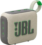 JBL Go 4 - Ultra-Portable, Waterproof and Dustproof Bluetooth Speaker, Big JBL Pro Sound with Punchy bass, 7-Hour Built-in Battery, Made in Part with Recycled Materials (Sand)