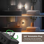 Night Lights Plug into Wall, Dimmable Night Light with Dusk-to-Dawn Light Sensor, Soft White/Cool White/Amber 3 Light Color, Adjustable Brightness, Rotatable plug, Bubble Nightlight for Hallway
