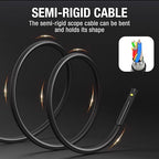 Dual Lens Endoscope Camera with Light, Teslong 4.3" HD Snake Borescope Inspection Camera, Automotive Scope Cam with Flexible Cable, Home Waterproof Fiber Optic for Sewer Drain Pipe (16.5FT)