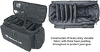 Rockville UT-BAG10 DJ Utility/Cable Bag, 10 Compartments, Padded Straps, Water-Resistant, Lockable Zippers, Perfect for DJs, Events, Gear & Cables