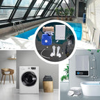 E-SDS Water Leak Detector with Shutoff Valve Sounds Alarm, Automatic Water Leak Shut Off Valve System for Pipes 3/4 NPT, Flood Prevention for Laundry,Water Heaters and More