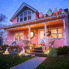 HOME LIGHTING 66ft Easter Decorative Mini Lights, 200 LED Clear Wire Fairy Starry String Lights Plug in, 8 Lighting Mode, Indoor Outdoor Xmas Tree Wedding Party Garden Decoration (Pastel Multicolor)