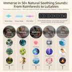 ANWOON Sound Machine & Aroma Diffuser Pro 4-in-1 Sleep System, Premium Metal Shell with Schumann Resonance &Night Light, White Noise &50+ Natural Sounds -for Sleep, Focus, Relaxation -Adults Kids Baby