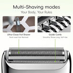 yoose Electric Razors for Women, IPX7 Alloy Body Bikini Trimmer for Women (USB-C, Trimmer Comb, Multi Shaving Modes), Portable Size, Cyber Green