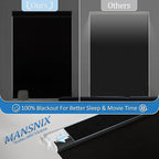 MANSNIX Smart Motorized Blinds with Remote, Cordless No-Drill Automatic Roller Shades, Blackout Electric Blind for Windows, Black, 30 x 72