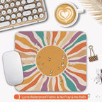 Armanza Square Mouse Pad Retro Sun,Personalized Premium-Textured Custom Mouse Mat Design,Washable Mousepad Cloth,Non-Slip Rubber Base Computer Mouse Pads for Wireless Mouse