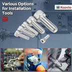 Kozelo 20pcs Socket Head Cap Screws - [M5-0.8 x 60mm] 304 Stainless Steel Allen Socket Drive for Electrical Motor 3D Printing Fan Engine Replacement Use, Silver