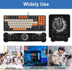 Wrist Rest Support Ergonomic Gel Mouse Pad and Memory Foam Keyboard Set, Non-Slip Rubber PU Base for Home Office Working Studying Easy Typing & Pain Relief, Celestial Theme Sun with Crescent Moon