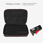 keabys Battery Organizer Holder Storage Case with Tester,Waterproof Carrying Case Bag,Battery Vault Box for Garage Organization Holds 199+ Batteries AA AAA C D 9V (Batteries are Not Included) (200+)