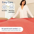 Split King Size 5 Piece Sheet Set - Comfy Breathable & Cooling Bed Sheets Set - Hotel Luxury Bedding for Women, Men, Kids, Teens, Boys & Girls - Deep Pockets, Soft and Wrinkle Free - Oeko-Tex - Coral