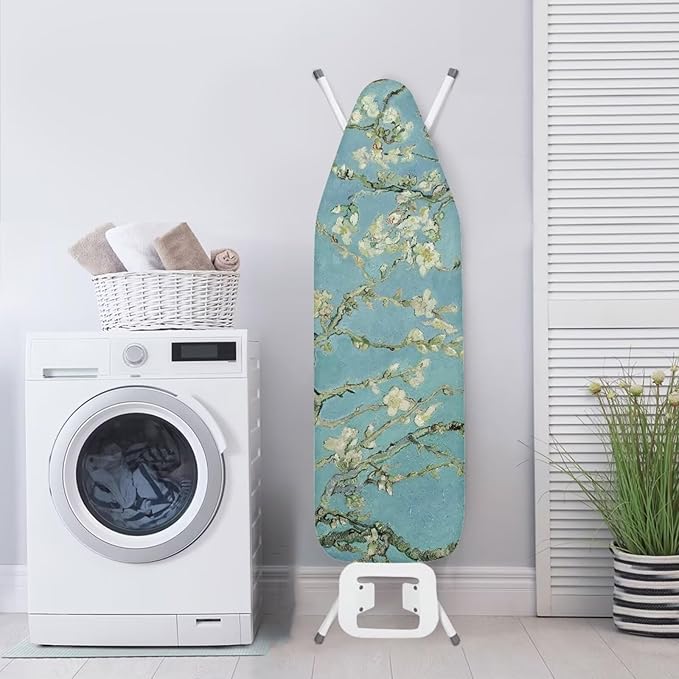 ZCFYGDX William Morris Prints Ironing Board Cover 3 Nylon Buckle Fastening Easy to Install Iron Decor Covers Standard with Elastic Edge Scorch Resistant Protective Covers for Iron Board 18x58 Inch