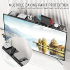 Adjustable Steel TV Top Shelf, Soundbar Mount, Universal Monitor Shelf for Soundbar, Game Console, Cable Box, Router Shelves and Home Accessories (No Storage Boxes, 2PCS)