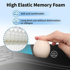 YIWEI Ergonomic Mouse Pad with Wrist Rest - Comfortable Office Mousepad with Memory Foam Wrist Support for Carpal Tunnel Relief, Mouse Pads with Non-Slip Base for Gaming and Home (Gradient Black)
