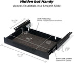 ULTRARM Moodular Add-ons Storage Drawer [Accessory Only - Requires Moodular Wooden Monitor Stand Slide Rails for Use] Black MSA-DR
