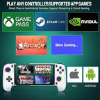 【Anti-Drift & Fast-Connect】Wireless Game Controller for iPhone/Android | Hall Joysticks Bluetooth Phone Controller, For Cloud Gaming, Genshin Impact, PUBG, Roblox, Call of Duty Mobile Gamers,White