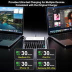 650W USB C Fast Charger Block, 10 Port USB Charging Station, GaN Ⅲ Pro Double 140W PD PPS Port Fast Charging Station,Laptop Wall Charger Compatible with DELL, HP, MacBook Pro,iPhone 17,Galaxy S24