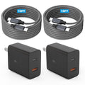 Extra Long 10Foot 45W Samsung USB C Fast Charger Block Dual Port PD Power Adapter Fast Charging Block,2Pack 10FT Type C Super Quick Charging Cord for Samsung Galaxy S25 Ultra/S25/S24/S23/S22 and More