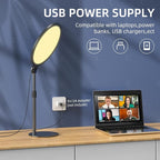 Anautin 10.5in LED Desk Ring Light, Video Conference Lighting for Zoom Meeting/Video Calls, Live Stream, Home Office, Computer Lighting for Webcam, Online Classes, Professional Streaming