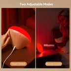 COMSYNC Light Therapy Lamp with 10000 Lux Sun Light & 670nm Red Night Light, Sleep Aid & Mood Boosting Lamp, 5 Color Temperatures, 5 Brightness Levels, 4 Timer Settings, Smart Touch & Remote Control