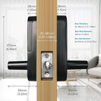 TTLock Smart Lock - Bluetooth Enabled Fingerprint & Touchscreen Keyless Entry Auto Lock for Front Door, Office, Apartment, Garage