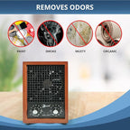Mammoth Ion and Ozone Generator 6000 mg/hour Adjustable up to 3,500 SqFt Ionizer & Deodorizer Ozone Odor Eliminator- Ozone Machine Wooden Design Ideal for Dust, Pollen, Pets & Smoke Smell