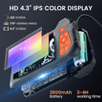 Endoscope Camera with Light: Dual Lens Industrial Endoscope Borescope - 1080P HD Borescope Camera with Light- 16.4FT Flexible Waterproof Inspection Bore Scope for Plumbing Automotive Sewer