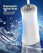 Water Flossers for Teeth - 5 Modes, 6 Flossing Tips, Rechargeable Cordless Portable 300ML Larger Tank Electric Waterflosser Cleaner IPX7 Waterproof Floss Cleaning Teeth Pick for Home Travel