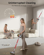 Aipoway Cordless Vacuum Cleaner 580W 50Kpa Vacuum Cleaners For Home, 65 Mins Battery Stick Vacuum Led Panel, Anti-Tangle, Self-Standing, 8-In-1 Lightweight Vacuum For Hardwood Floor/Carpet/Pet Hair -Y