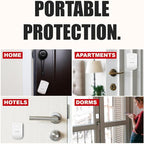 Securityman Door Handle Alarm with 130dB Vibration Triggered Portable Door Alarms When Opened - Perfect for Kids, Toddler, Elderly, Hotel, Travel, Bedroom (2 Pack Door Security)