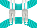 Fibergaga 3m(10ft) OM3 LC to LC Fiber Patch Cable,10GB/40GB Multimode Duplex 50/125µm 2.0mm Fiber Optic Cable Length Option: 0.5M(1.6ft)-100M(328ft)