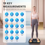 EILISON Smart Bathroom Scale with 4 Electrodes & BIA Technology High-Precision Body Fat Analyzer,Large Color Night Vision Touchscreen,Bluetooth App Sync for 19 Metrics,400LBS Capacity (Smart Black)