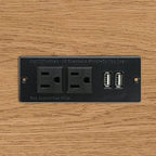 Desktop Power Strip with 2 Outlets 2 USB 2.1A Insert Mounting Built in Desk Table Sofa Cabinet Nightstand