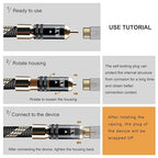 SKW Audiophiles Subwoofer Lock RCA Cable RCA to RCA Multiple Shield with Ultra-high Purity Copper Digital Coaxial Cable for HiFi Systems 6.5ft/2m