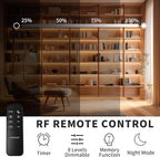 BUNACET COB LED Strip Lights, Bright COB LED Lights 20ft LED 3000K Cool White Dimmable LED with RF Remote Under Cabinet Lighting for Bedroom Counter Kitchen