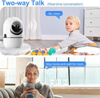 GBIUT Indoor Security Camera, 5G & 2.4GHz Dog/Puppy/Pet WiFi Security Camera with Phone App, 360° Pan/Tilt Home Cameras Indoor, Smart AI Auto Tracking & Night Vision, US Cloud Storage (2Pack)