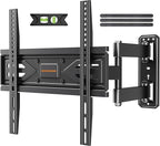 IWORKBOARD 40 43 50 55 inch Full Motion Corner TV Wall Mount for Most 32-65 inch Flat & Curved TVs, Articulating Swivel & Tilt TV Mount Bracket, up to 80 lbs,VESA 400x400mm, Single Stud Perfect Center